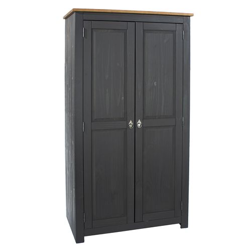 Guarda Roupa de Madeira com 2 portas na cor carbono
