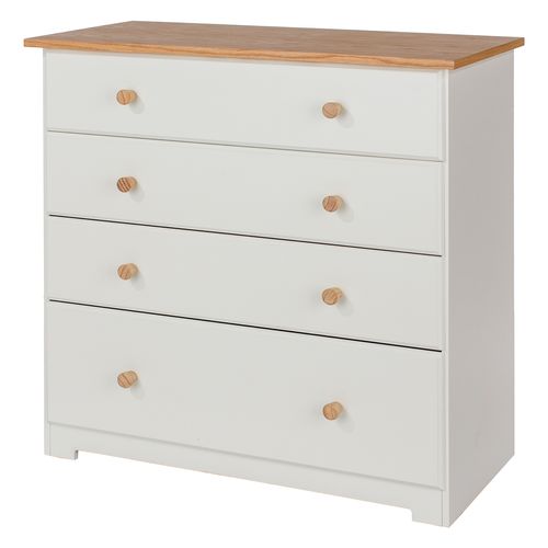 Cômoda com 4 Gavetas Creme