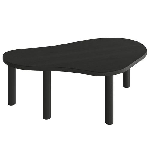 Mesa de Centro de Madeira Maciça Preta