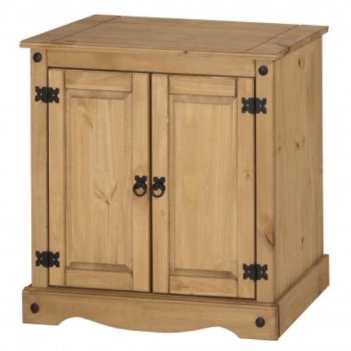 Estante em Madeira com 2 Portas e 3 Nichos Marrom Antique